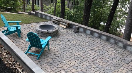 medium paver patio installation