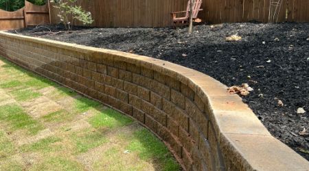 retaining wall installation