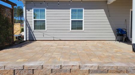 small patio paver installation