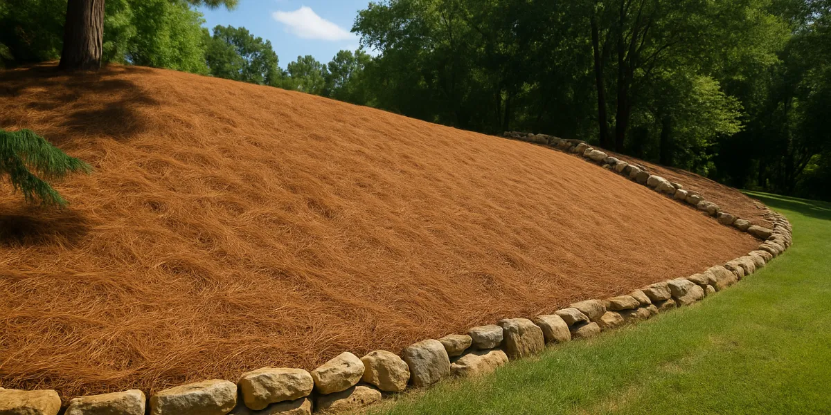 keeping pine straw in place