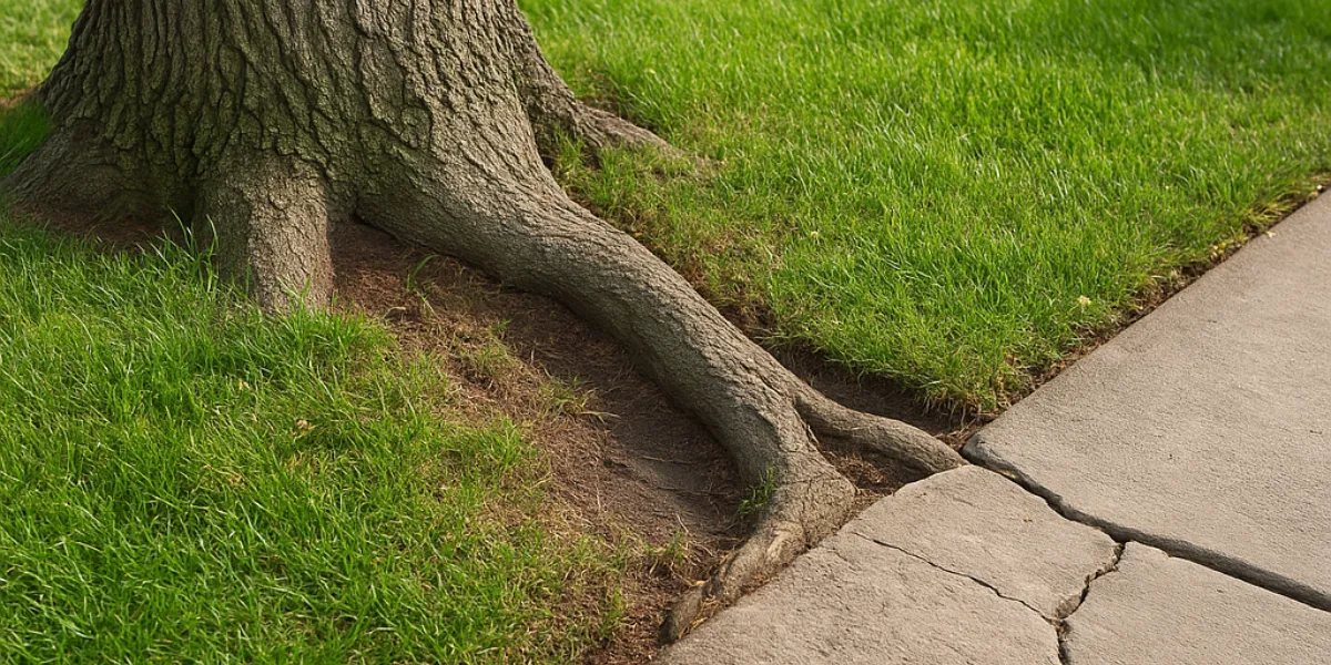 stop tree roots from damaging walkways